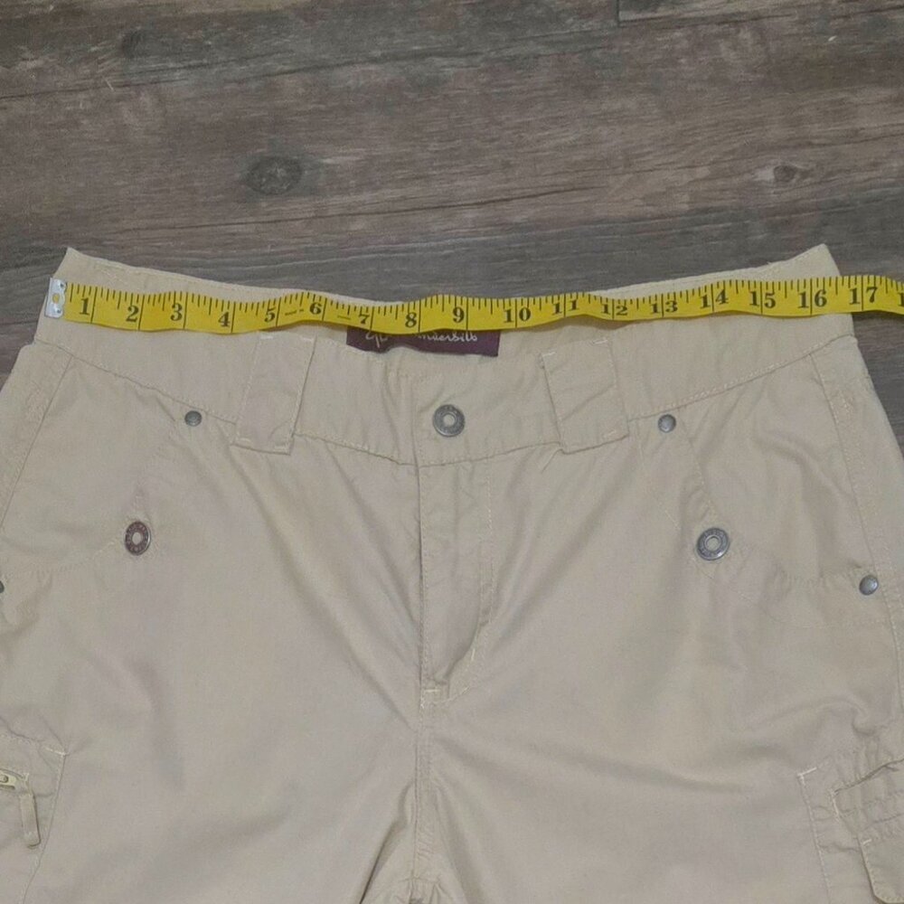 Gloria Vanderbilt Cotton Blend Cargo Capris Straight Fit High Rise Pants Vacay - Picture 3 of 9